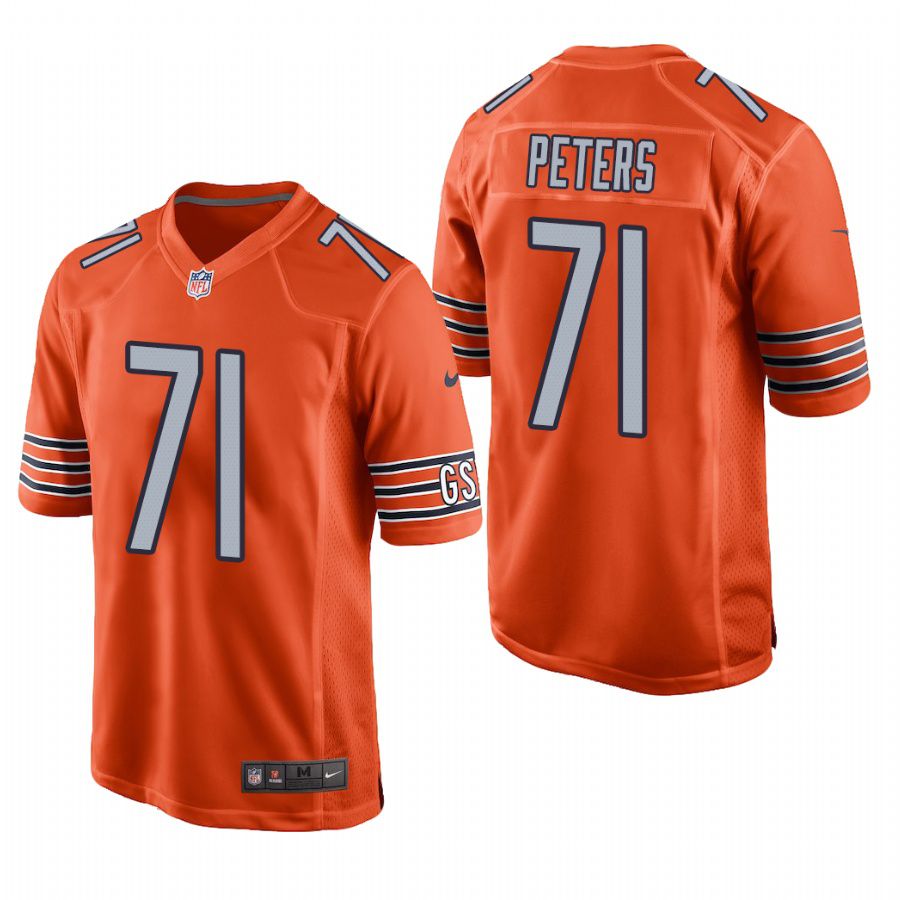 Men Chicago Bears #71 Jason Peters Nike Orange Game NFL Jersey->chicago bears->NFL Jersey